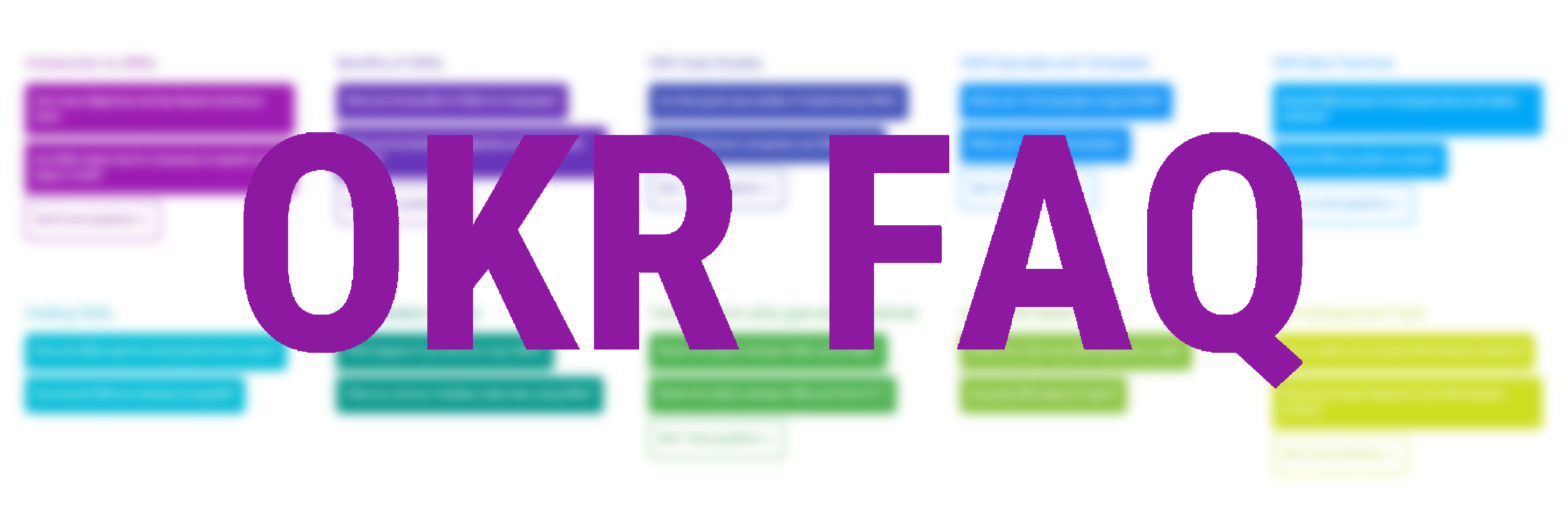 You New OKR FAQ Has All the Answers